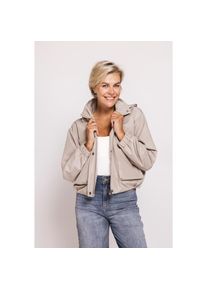 Zhrill, Unisex, Kurzjacke &raquo;ZHBIRA Kurzjacke&laquo; mit Kapuze mit Kapuze und Reissverschluss, grau, L, Kurzjacke von Zhrill