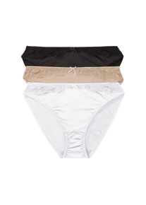 bonprix, Unisex, bonprix Slip &raquo;Slip mit Spitze (3er Pack)&laquo; Packung, 3 Stk. mit zweifarbigem Stickereieinsatz, mit zarter Spitze, 3er Pack, schwarz, 