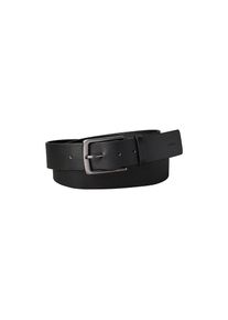 Calvin Klein, Herren, Lederg&uuml;rtel &raquo;WARMTH BUCKLE PEBBLE 35MM FIXED&laquo; Gr&ouml;ssenverstellbar mit Metallschliesse, schwarz, matte gunmetal, 95, Klassischer 