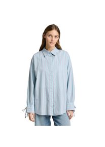 Tom Tailor Denim, Unisex, Tom Tailor Denim Klassische Bluse mit Streifen Muster, blau wei&szlig; braun stripe, XS, Bluse von Tom Tailor Denim