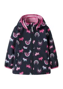 name it Funktionsjacke 'NMFMALTA05' M&auml;dchen Gr&ouml;&szlig;e 128 navy / pastellblau / orchidee / pink