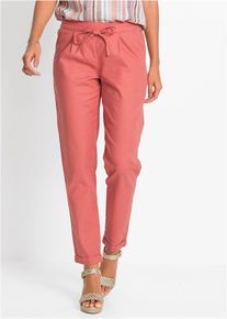 Leinenhose in rosa, Gr&ouml;sse 36, bonprix