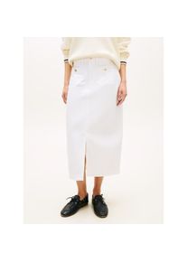 Tommy Hilfiger, Unisex, Bleistiftrock &raquo;DNM WHITE MIDI STRAIGHT SKIRT HW&laquo;, th optic wei&szlig;, 38, Rock von Tommy Hilfiger womenswear