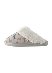 next Hausschuh Damen Gr&ouml;&szlig;e 41/42 beige / blau / hellgrau