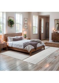 Goodproduct, GOODproduct Bettumrandung &raquo;Woolscape 1&laquo; H&ouml;he 10 mm Set, 3 Stk. tlg. Wendeteppich, handgewebte Qualit&auml;t, Uni, reine Wolle, Wohnzimmer, 