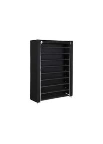 Songmics, Songmics Schuhschrank &raquo;100 x 28 x 162 cm, Schwarz&laquo;, schwarz, Kunststoff, Metall, Vlies, B/H/T: 100 cm x 162 cm x 28 cm