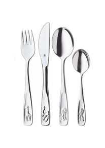 WMF Kinderbesteck , Metall , 4-teilig , rostfrei, lebensmittelecht, schadstofffrei , F&uuml;ttern, Kindergeschirr & Kinderbesteck