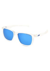 Julbo J58411 ELWOOD | Occhiali da sole unisex| Rettangolare | Montatura: Policarbonato Cristallo Lucido | Colore del vetro: Blu Pieno