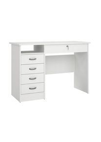 Mid.you Schreibtisch , Weiss , Kunststoff , 5 Schublade(n) Schubladen , Wange , 48.5x75.6x109.3 cm , Stauraum, abschliessbar , B&uuml;rom&ouml;bel, Schreibtische, B&uuml;rotische