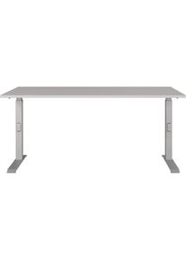 Germania, Germania Schreibtisch &raquo;Downey&laquo; h&ouml;henverstellbar von 68-91 cm, verf&uuml;gbar in verschiedenen Breiten, kaschmir, silber, silber, kaschmir, B/H/T: