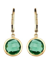 Elli Ohrringe 'Quarz' Damen Gr&ouml;&szlig;e One Size gold / smaragd