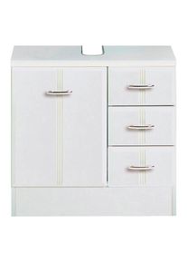 Held Waschbeckenunterschrank , Weiss , Kunststoff , 3 Schublade(n) Schubladen , 60x56x35 cm , Made in Germany , stehend , Badezimmer, Badezimmerschr&auml;nke, Waschbeckenunterschr&auml;nke