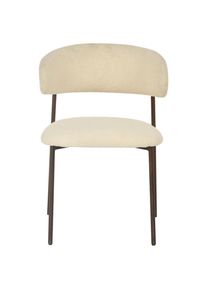 Mid.you Stuhl , Weiss , Holz, Metall, Textil , Pappel , Sperrholz , Rundrohr , 55x78x58 cm , Esszimmer, Esszimmerserien