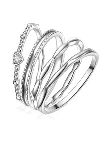 Glanzst&uuml;cke M&uuml;nchen Glanzst&uuml;cke M&uuml;nchen Ring Damen Gr&ouml;&szlig;e 50 silber / transparent