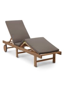 Tchibo - Klassische Gartenliege - 59x196,3x36,5cm - anthrazit - Akazienholz / Polyester / Polyurethan
