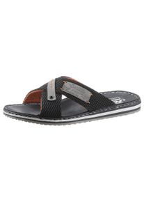 Rieker Pantolette Herren Gr&ouml;&szlig;e 46 navy / hellgrau / orange