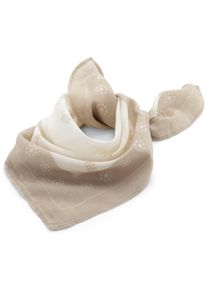 CARE BY ME Unisex-Tuch gemustert Beige-Wei&szlig;