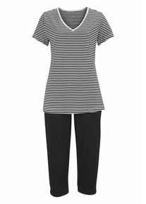 H.I.S. H.I.S Pyjama Damen Gr&ouml;&szlig;e XS schwarz / wei&szlig; Winterkleid