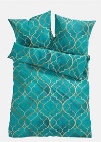 Linon-Bettw&auml;sche in blau, 135x200 cm, 100% Baumwolle, bonprix