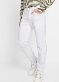 Classic Fit Stretch-Jeans Tapered in weiss, Gr&ouml;sse 52, 97% Baumwolle, bonprix