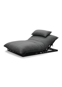 Tchibo - Chaise longue double haut de gamme avec tissu Creacryl r&eacute;sistant aux intemp&eacute;ries - gris