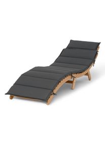 Tchibo - Chaise longue de jardin pliable en forme de vague - gris/marron
