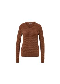 Tchibo - Pull en maille torsad&eacute;e - taille: S - marron