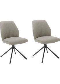 MCA furniture, MCA furniture 4-Fussstuhl &raquo;Pemba&laquo; (Set) 2 Stk.2er-Set, 180&deg;drehbar mit Nivellierung, Stuhl belastbar bis 120 kg, cappuccino, schwarz 