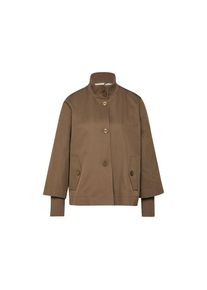 s.Oliver BLACK LABEL, Unisex, s.Oliver BLACK LABEL Kurzjacke ohne Kapuze mit Stehkragen und Knopfleise, mid braun, 38, Feminine Kurzjacke von s.OLIVER