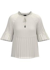 s.Oliver BLACK LABEL, Unisex, s.Oliver BLACK LABEL Plisseebluse leicht ausgestellte 3/4-&Auml;rmel, mit Schleife am Ausschnitt, ecru, 48, Plisseebluse von 