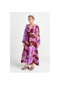 Richroyal, Unisex, RICHROYAL Maxikleid aus Leinen-Mix, Allover Blumenprint, soft orchid, 34, N-Gr, Kleid von Rich & Royal