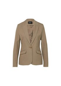 s.Oliver BLACK LABEL, Unisex, s.Oliver BLACK LABEL Jackenblazer mit 1-Knopf-Verschluss, schwarz beige, 38, Blazer von s.Oliver BLACK LABEL