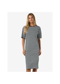 Noisy may, Unisex, Noisy may Maxikleid &raquo;NMMAYDEN 2/4 DRESS NOOS&laquo;, schwarz stripes:hellwei&szlig;, M, N-Gr, Langes Kleid von Noisy may
