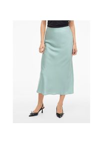 Vila, Unisex, Maxirock &raquo;VIELLETTE HW LONG SKIRT - NOOS&laquo; Kunstfaser, blau surf, 42, Langer Satinrock mit hoher Taille von Vila