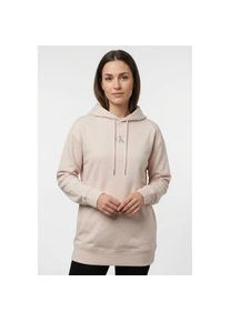 Calvin Klein Jeans, Unisex, Sweatkleid &raquo;LS MONOLOGO PREMIUM TERRY HOODIE&laquo; Ohne Tasche Mit Rundhalsausschnitt, loose fit, buff beige, XL (44), N-Gr, 