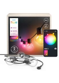 PHILIPS Hue Lichterkette , Schwarz , Kunststoff , 1400x0x0 cm , Lampen & Leuchten, Innenbeleuchtung, Dekoleuchten, Lichterketten