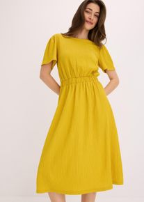Ausgestelltes Jerseykleid in gelb, Gr&ouml;sse 36/38 (S), bonprix