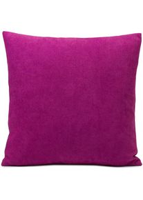 G&ouml;zze G&ouml;zze, Dekokissen &raquo;Darco Uni&laquo; 1 St&uuml;ck, Mass: 45 x 45 cm, mit F&uuml;llung, lila, unifarben, Polyester, 1 Stk.