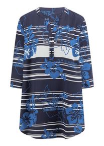 Emilia Lay - Long-Bluse, blau, Gr. 44, Viskose