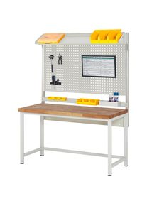 Werkbank mit Systemaufbau Serie 8000, mit Systemaufbau 2, BxT 1500 x 700 mm eurokraft pro