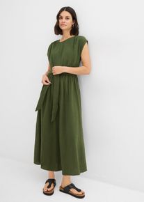 Maxikleid aus reiner Baumwolle in gr&uuml;n, Gr&ouml;sse 48, 100% Baumwolle, bonprix