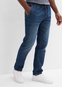 Leichte Regular-Fit Schlupfjeans mit Dehnbund Straight in blau, Gr&ouml;sse 50, aus &uuml;ber 80% Baumwolle, bonprix