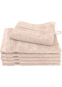 Dyckhoff, Waschhandschuh &raquo;Siena&laquo; mit Bord&uuml;re, champagner, Frottier, B/L: 16 cm x 21 cm