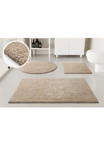 Goodproduct, GOODproduct Badematte &raquo;Selenne&laquo; H&ouml;he 20 mm Badteppich, getuftet, modern, Uni, antirutsch, flauschig, Baumwolle, beige, Baumwolle, 1 Stk.