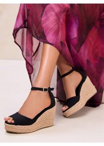 Lipsy, Femmes Sandales &agrave; lani&egrave;res, noir