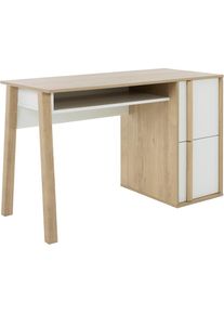 Gami, Schreibtisch &raquo;ARIA&laquo; 1 Stk. tlg. Ein praktischer Schreibtisch mit Stauraum, kastanie natur nachbildung, uni wei&szlig;, kastanie natur nachbildung, uni