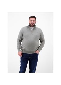 Lerros, Herren, Lerros Strickpullover &raquo;Flachstrick-Troyer in Grossen Gr&ouml;ssen&laquo;, platinum grau melange, 3XL, Edle Flachstrickoptik