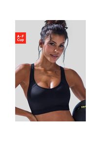 active by Lascana Lascana Active, Unisex, LASCANA ACTIVE Sport-BH mit integrierten Schalen im Cup, schwarz, 75, Cup F, Sport-BH f&uuml;r alle Sportarten mit starken 