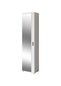 ByLiving, ByLiving Garderobenschrank &raquo;Jakob&laquo; mit grossem Spiegel, Breite 49 cm, wei&szlig;, FSC -zertifizierter Holzwerkstoff, Glas, B/H/T: 49 cm x 196 cm x