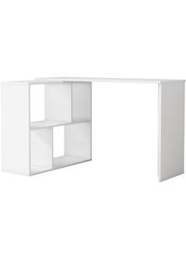 Goodproduct, GOODproduct Eckschreibtisch &raquo;Jaaron&laquo; mit vier offenen F&auml;chern, modernes und elegantes Design, wei&szlig;, wei&szlig;, wei&szlig;, B/H/T: 120 cm x 73 cm x 